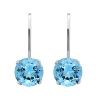 Strieborné visiace náušnice so švajčiarskymi topásmi Krauel