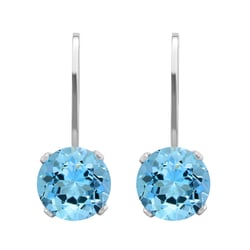 Strieborné visiace náušnice so švajčiarskymi topásmi Krauel