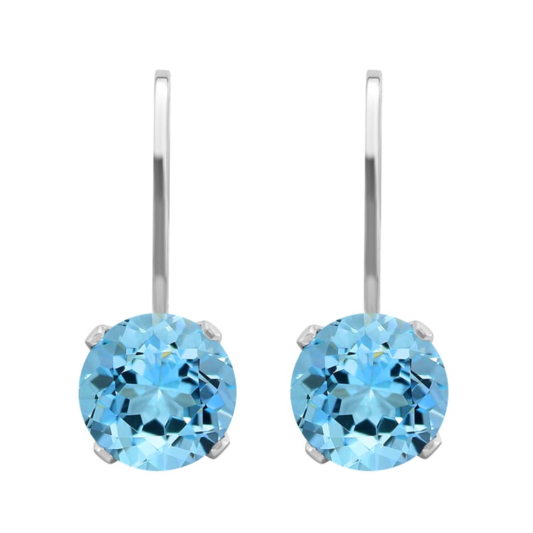 Švajčiarský topás v strieborných náušniciach