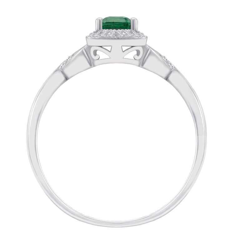 Smaragdový zlatý prsteň 18644