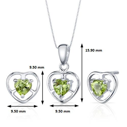 Strieborná kolekcia s olivínmi Tamya 8075