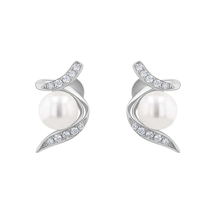 Náušnice s perlou a diamantmi Carolita 137388