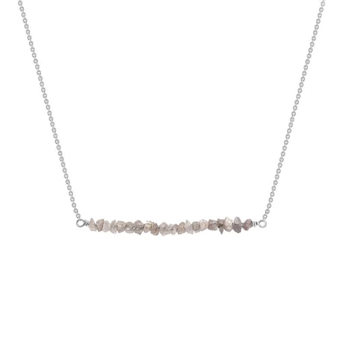 Zlatý choker s ružovými nebrúsenými diamantmi Briely