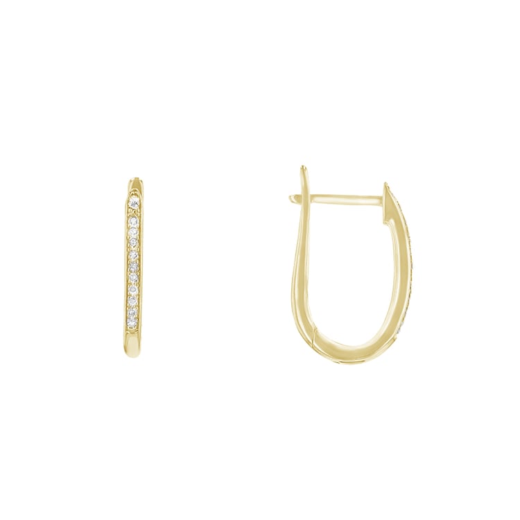 Elegantné náušnice s diamantmi zo žltého zlata 85245