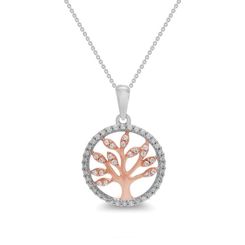 Strieborný strom života s lab-grown diamantmi Neela