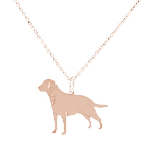 Prívesok v tvare psa s gravírom Labrador Retriever