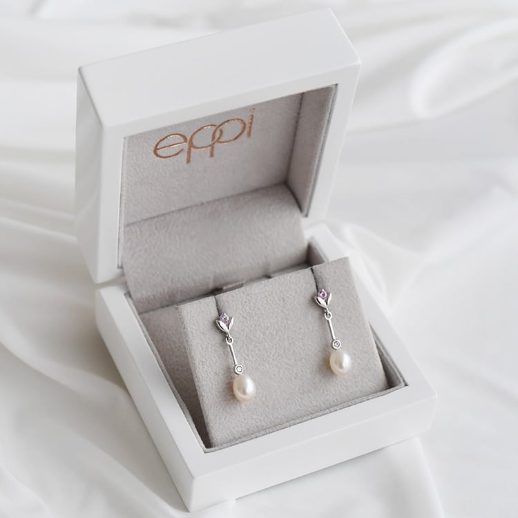 Zlaté perlové náušnice 91236