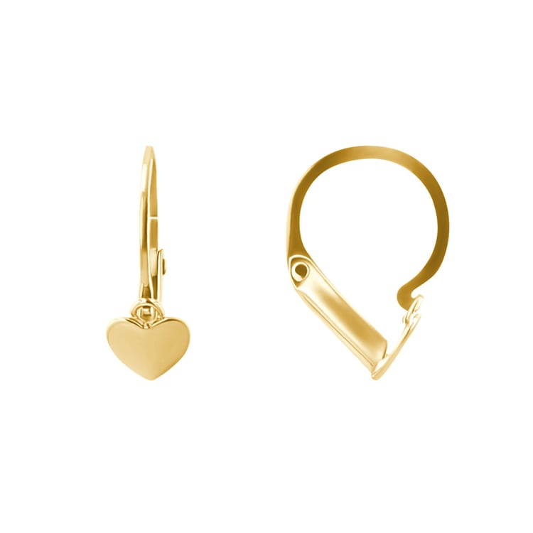 Zlaté detské náušnice so srdiečkami Joia 123918