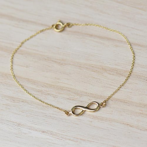 Zlatý fashion set šperkov s motívom nekonečna Infinity