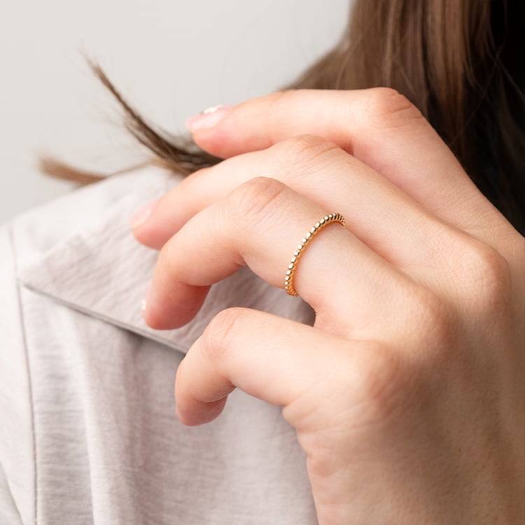 Minimalistický guličkový prsteň Mira 147649