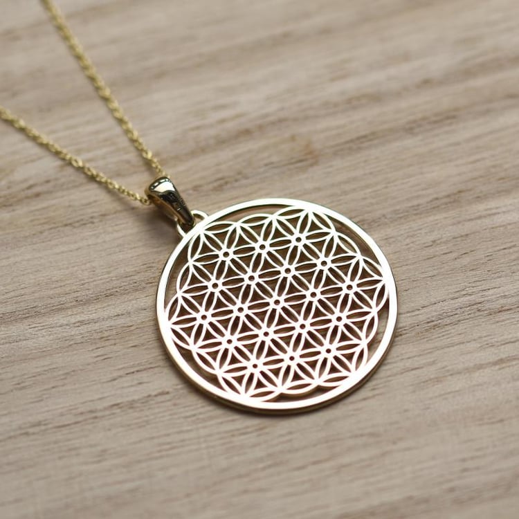 Zlatý kvet života s diamantmi 51420