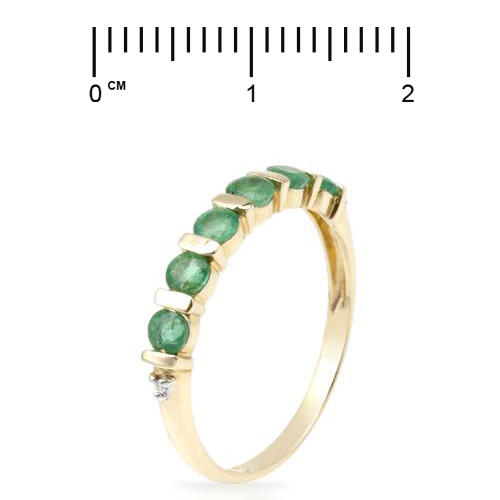 Zlatý prsteň so smaragdmi a diamantmi 53563