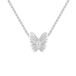 Zlatý prívesok s lab-grown diamantom v tvare motýľa Larisa