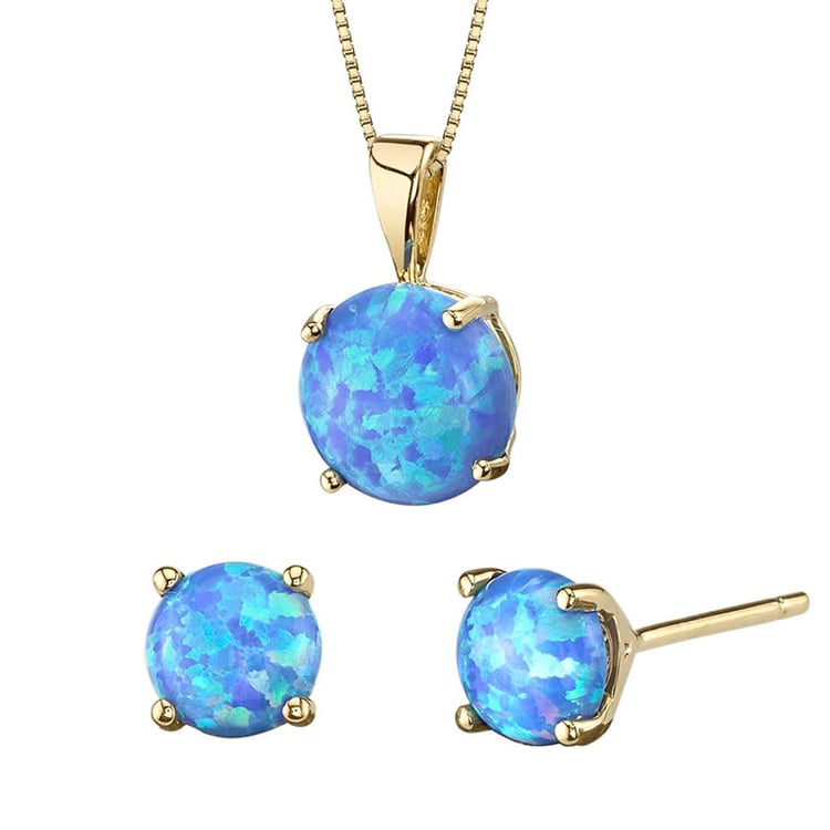 Zlatý náhrdelník s opálom 25257