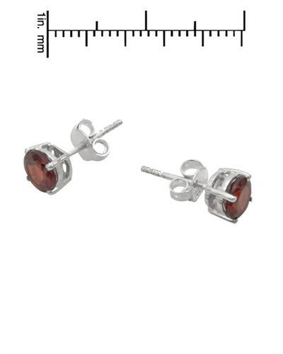 Strieborné náušnice s granátmi 783