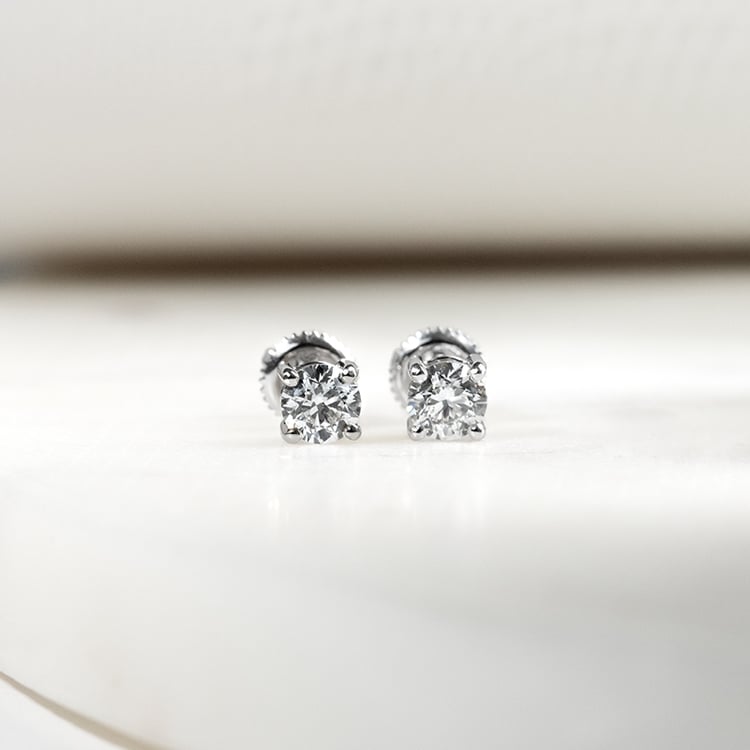 Zlaté skrutkovacie náušnice s IGI certifikovanými 0.50ct lab-grown diamantmi Marget 132864