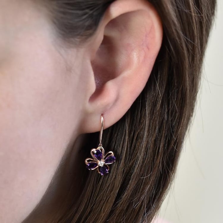 Náušnice s ametystmi 26541