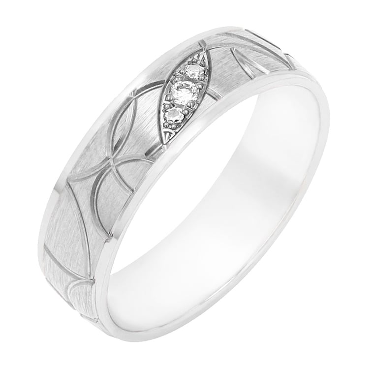 Dámský snubný prsteň z bieleho zlata 78723