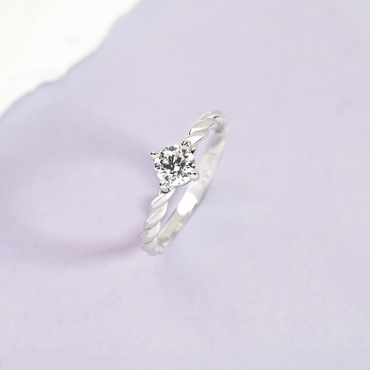 Prepletený prsteň s diamantom Nelson 151708