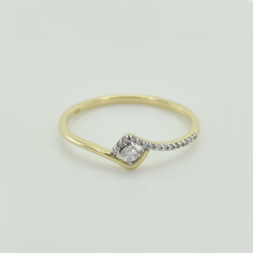 Zlatý zásnubný prsteň s lab-grown diamantmi Laurena