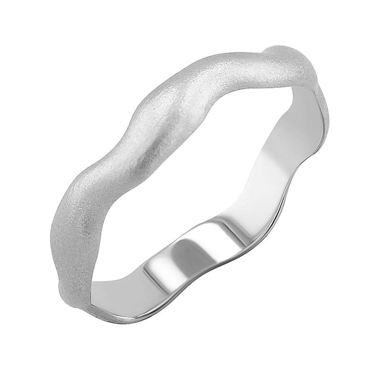 Matné vlnité svadobné obrúčky zo zlata Renny 128149