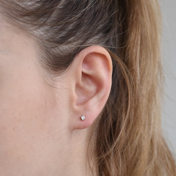 Strieborné náušnice s výberom karátovej váhy lab-grown diamantov Roth 104054