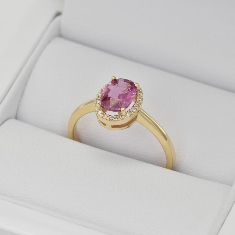 Zafírový zlatý prsteň 24864