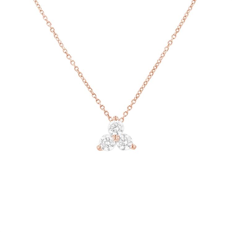 Romantický prívesok s tromi diamantmi zo zlata 84960