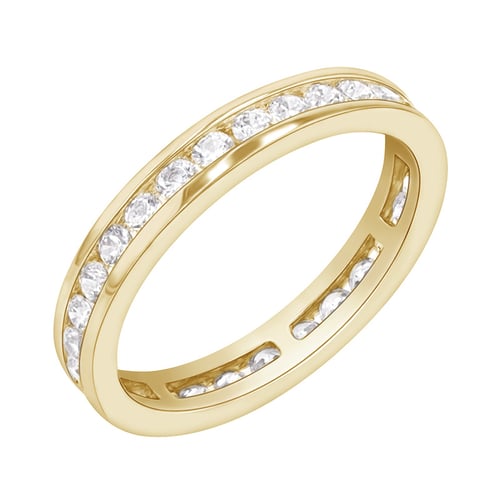 Eternity obrúčka s lab-grown diamantmi a komfortný prsteň Albine