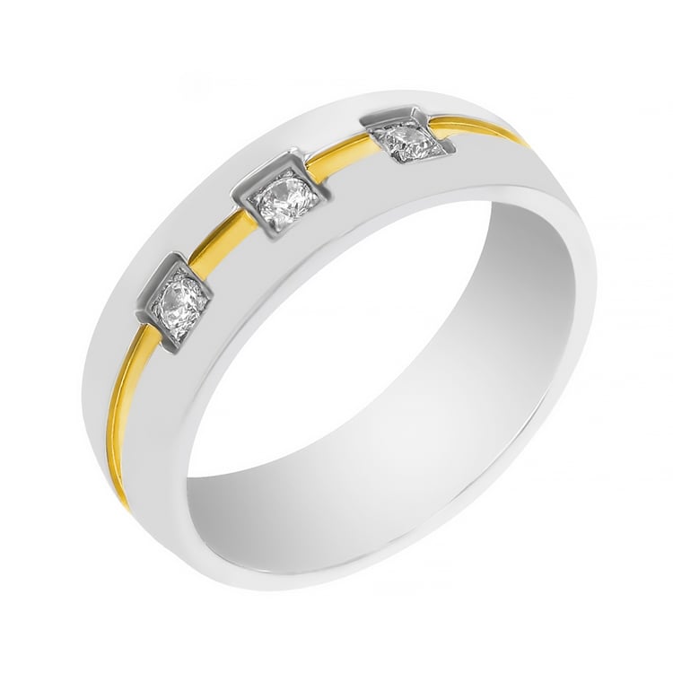 Zlaté svadobné obrúčky s diamantmi Taque 105513