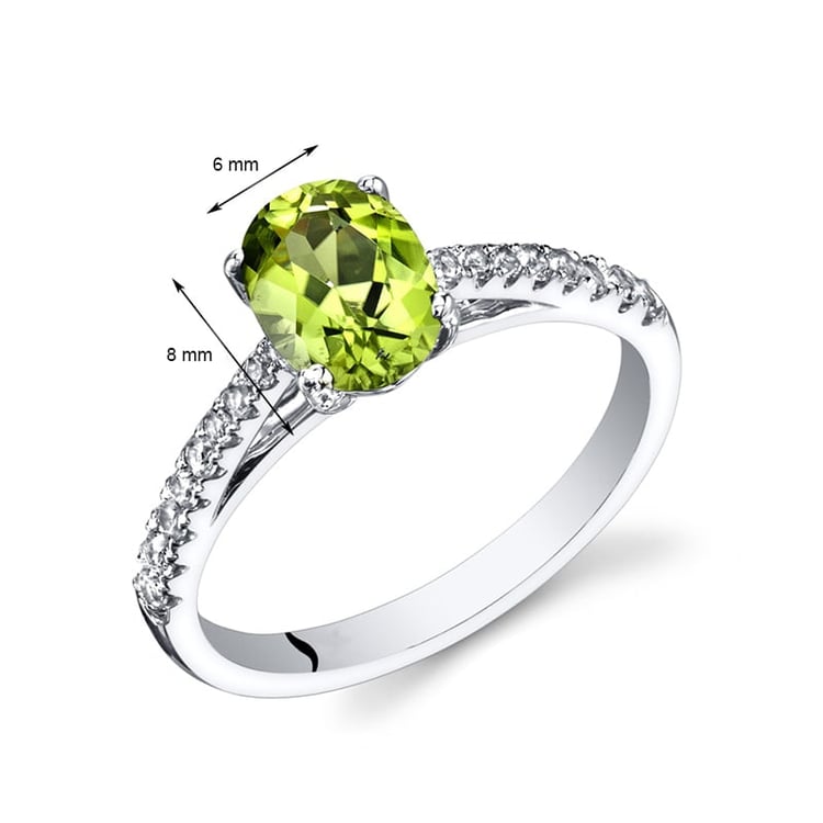 Olivínový prsteň zo zlata s topásmi 27355