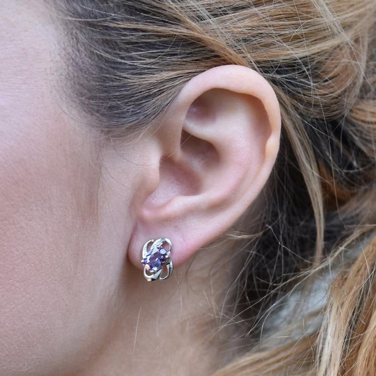 Náušnice s alexandritmi 27961