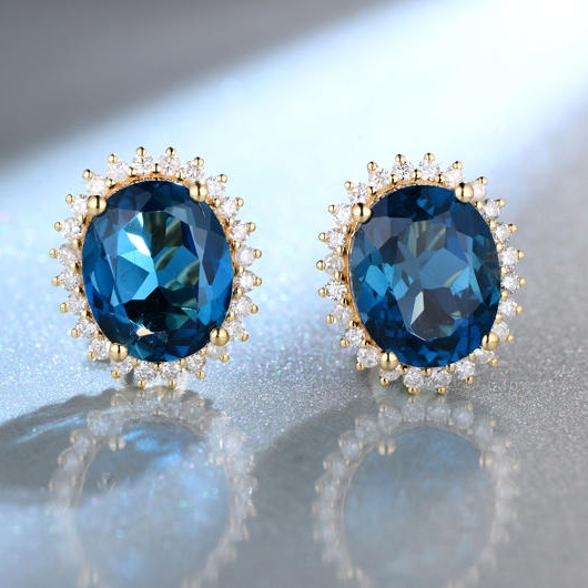 Zlaté topásove náušnice Akili 5683