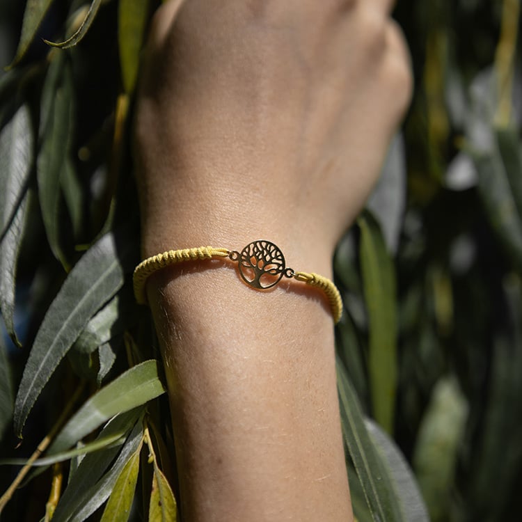 Strieborný povrázkový náramok so stromom života Cohen 108757