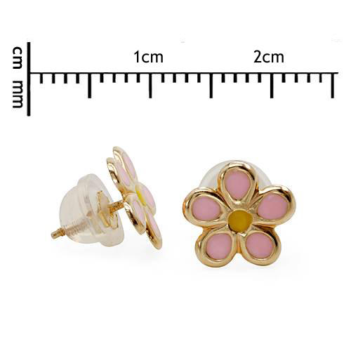 Zlaté náušnice v tvare kvetu 53377