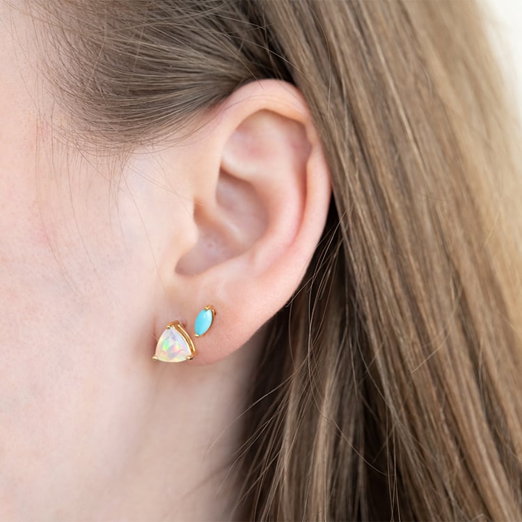 Strieborné náušnice s opálmi Magni 124210