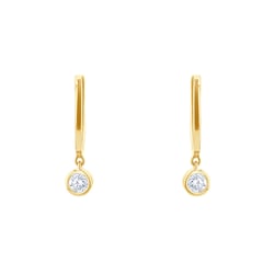 Zlaté visiace náušnice s diamantmi Skylar