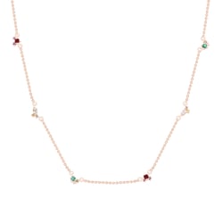 Cluster náhrdelník s farebnými drahokamami Kyrosa