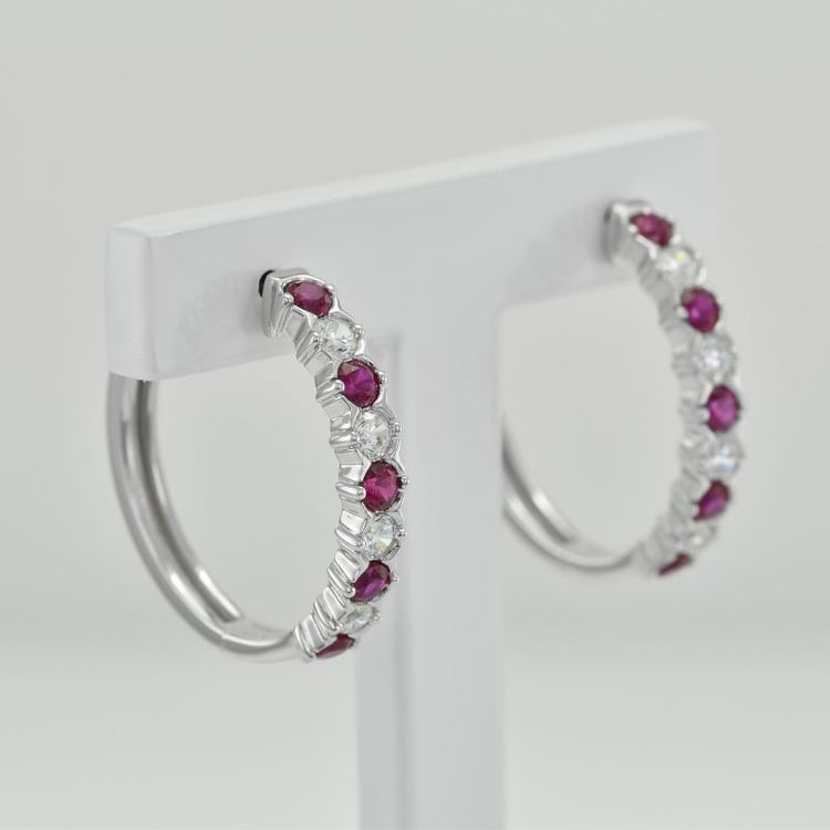 Rubínové náušnice 35784