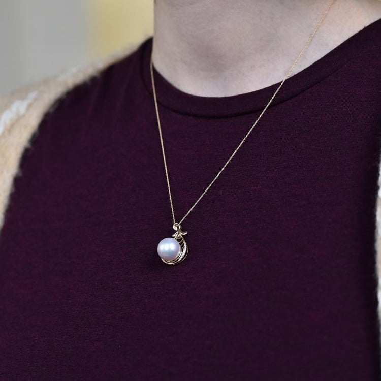 Zlatý perlový náhrdelník 10283