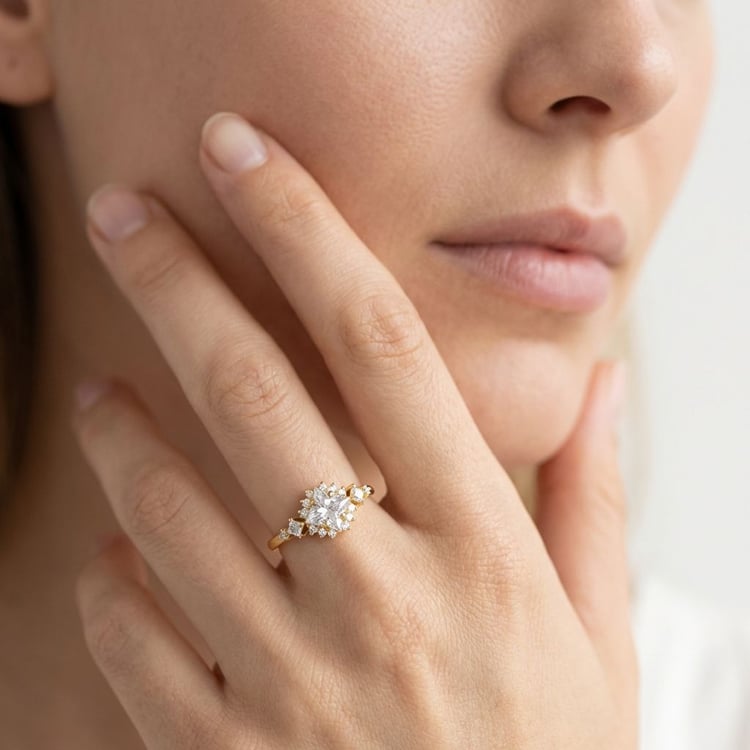 Rozvodový prsteň s princess certifikovaným lab-grown diamantom Nairne 165114