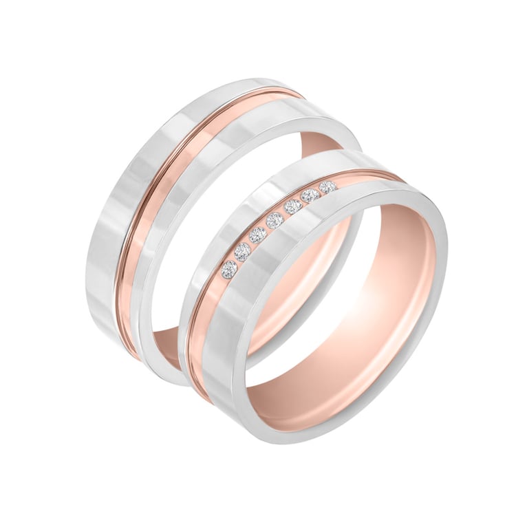 Svadobné prstene z viacfarebného zlata