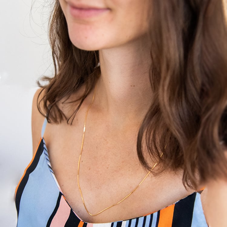 Venezia retiazka 60 cm z pozlateného striebra 107592