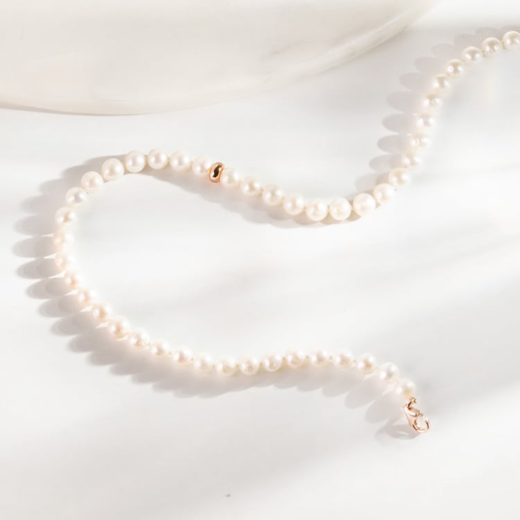 Strieborný perlový náhrdelník Kaci 165062