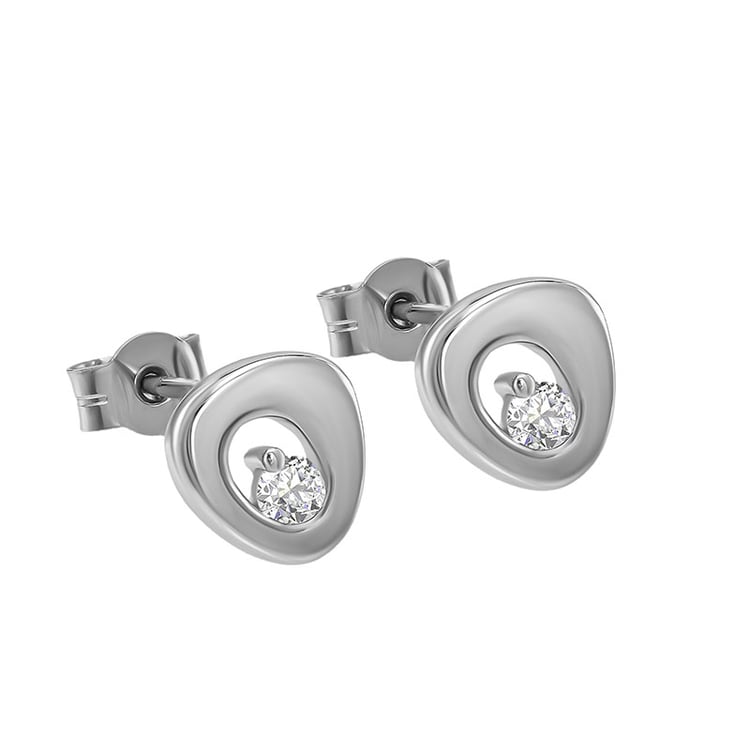 Platinové náušnice s 0.14 ct diamantmi Laine