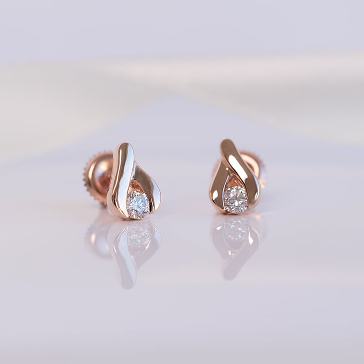 Jemné náušnice s 0.22ct diamantmi Kaylie 116579