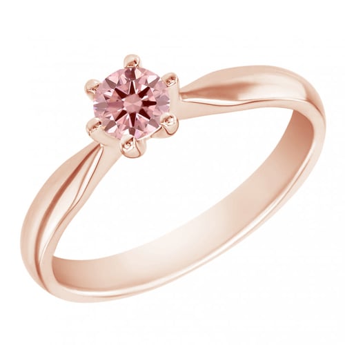 Zásnubný prsteň s certifikovaným fancy pink lab-grown diamantom Iravan