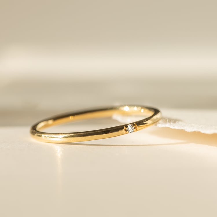 Jemný prsteň s diamantom Beryl 152517