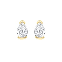 Minimalistické strieborné napichovacie náušnice s pear lab-grown diamantmi Ronja