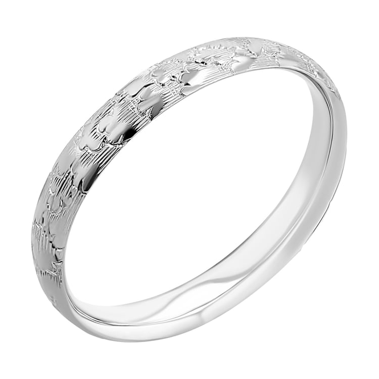 Svadobné obrúčky s ručnou rytinou mrakov Bowen 116769